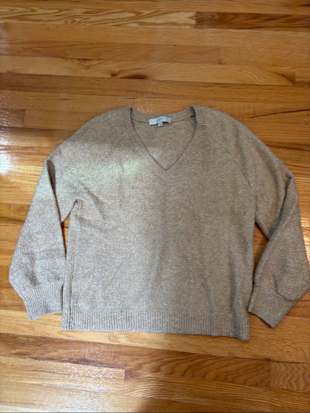 LOFT Metallic Gold V-Neck Sweater - Men's